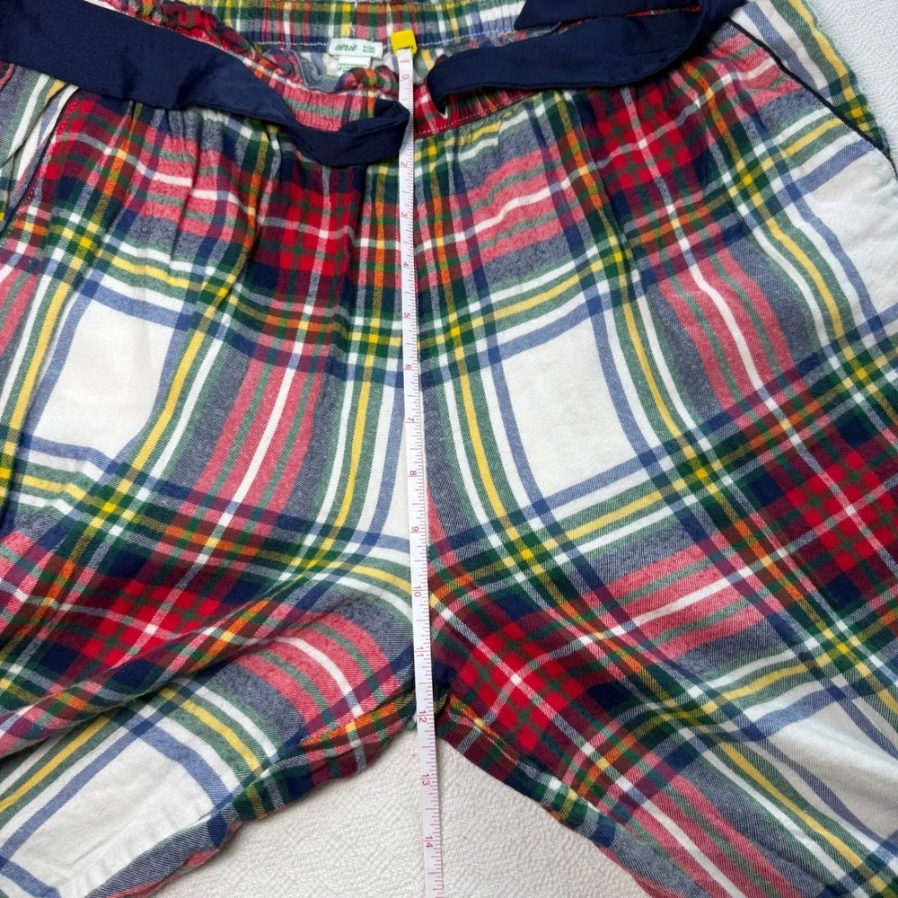 Aerie Womens Plaid Flannel Pajama Pants Joggers Red Green M Long 8812273099